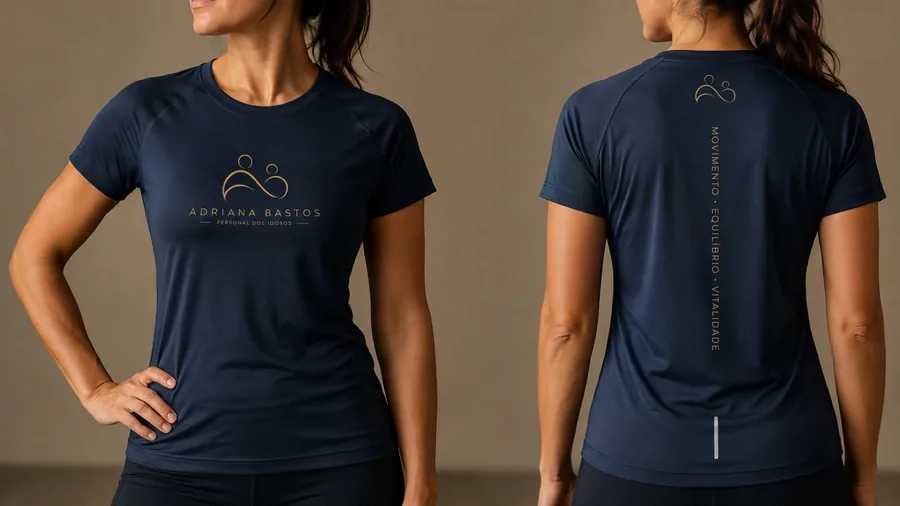 Mockup de camiseta com a marca