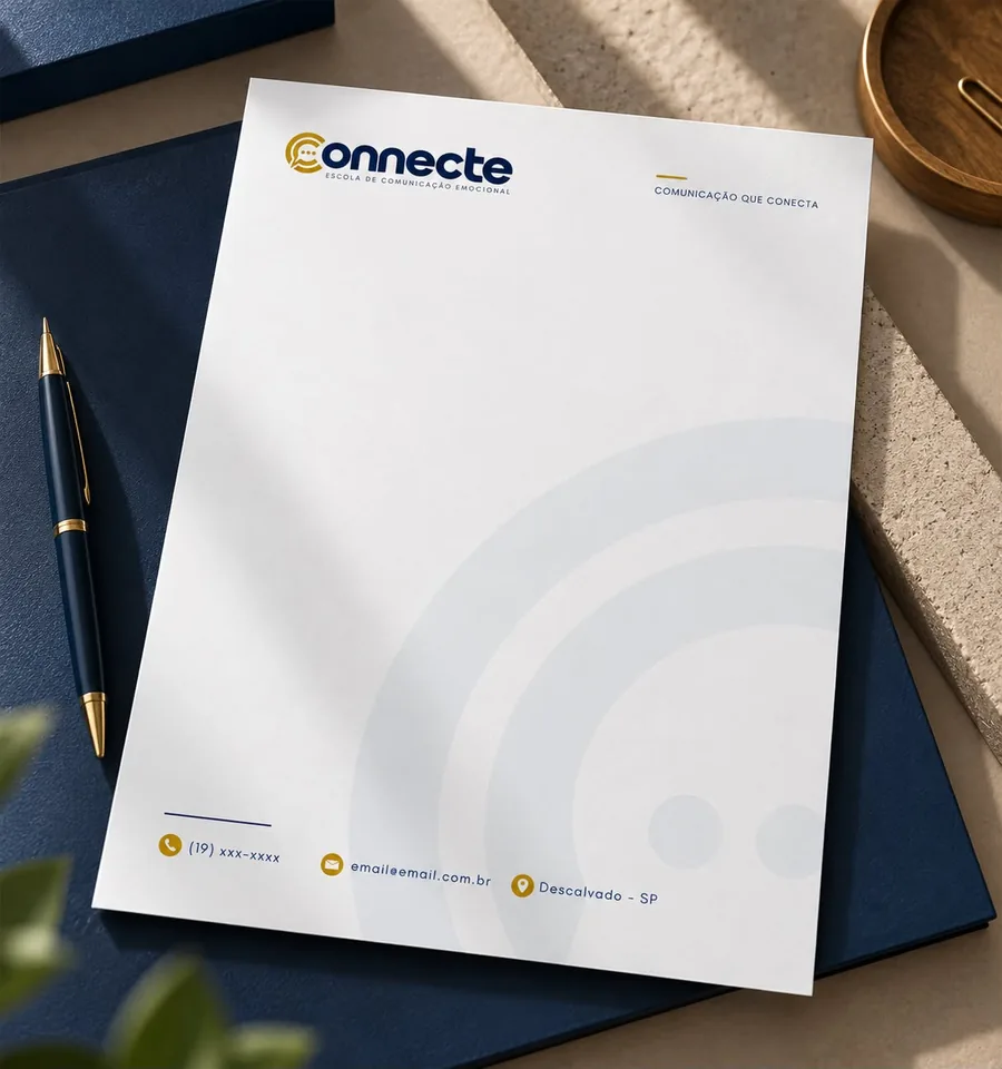 Mockup de papel timbrado com a marca