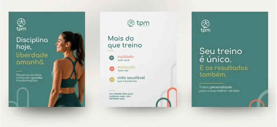 Templates de redes sociais com a marca