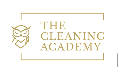 Logo da The Cleaning Academy, formação em limpeza profissional