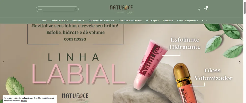 Site de NatuFace Cosmetics