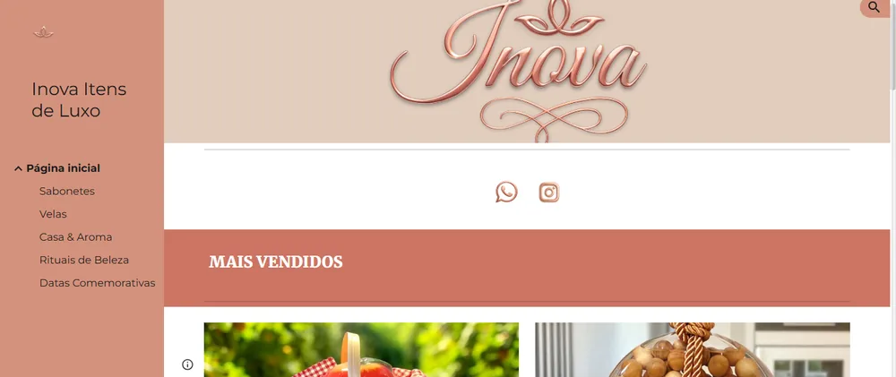 Site de Inova Itens de Luxo